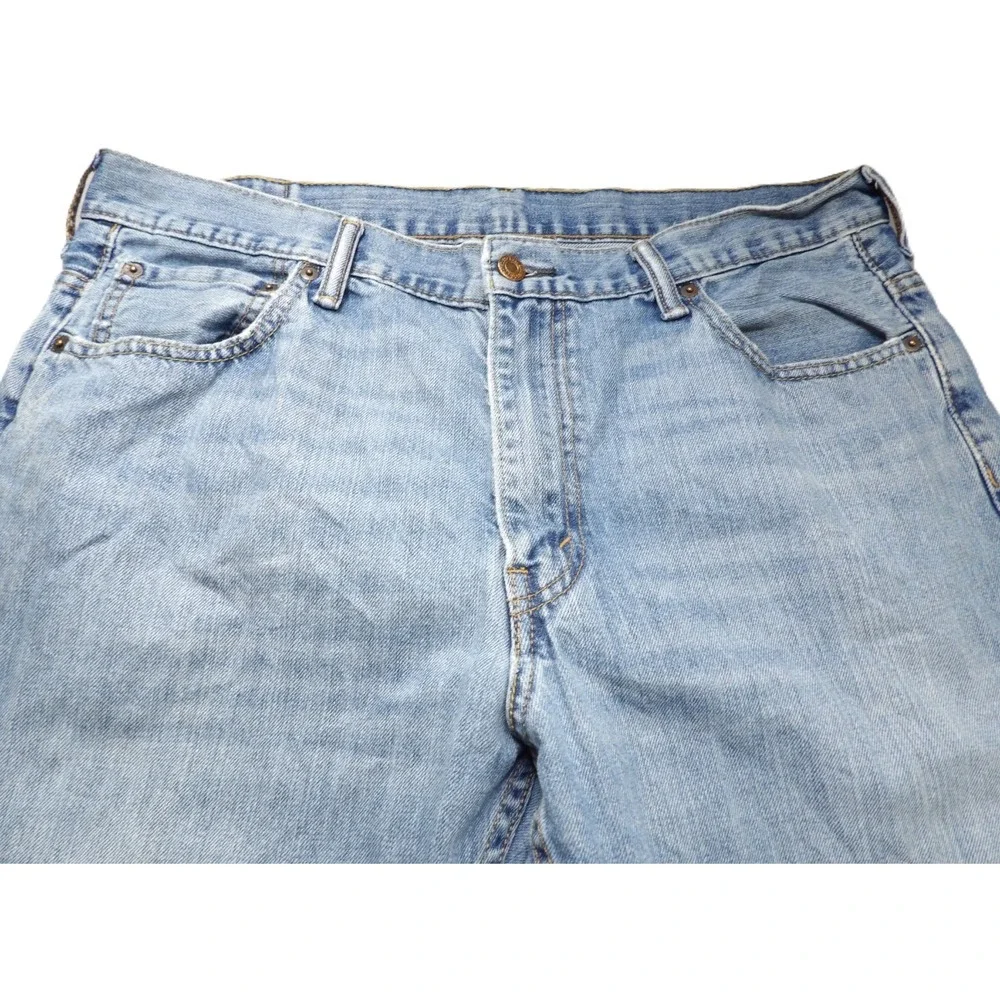 Levis 569 Loose Straight Jeans Men 36x32 Light Wash Denim Skater Baggy Blue Work